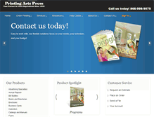Tablet Screenshot of printingartspress.com